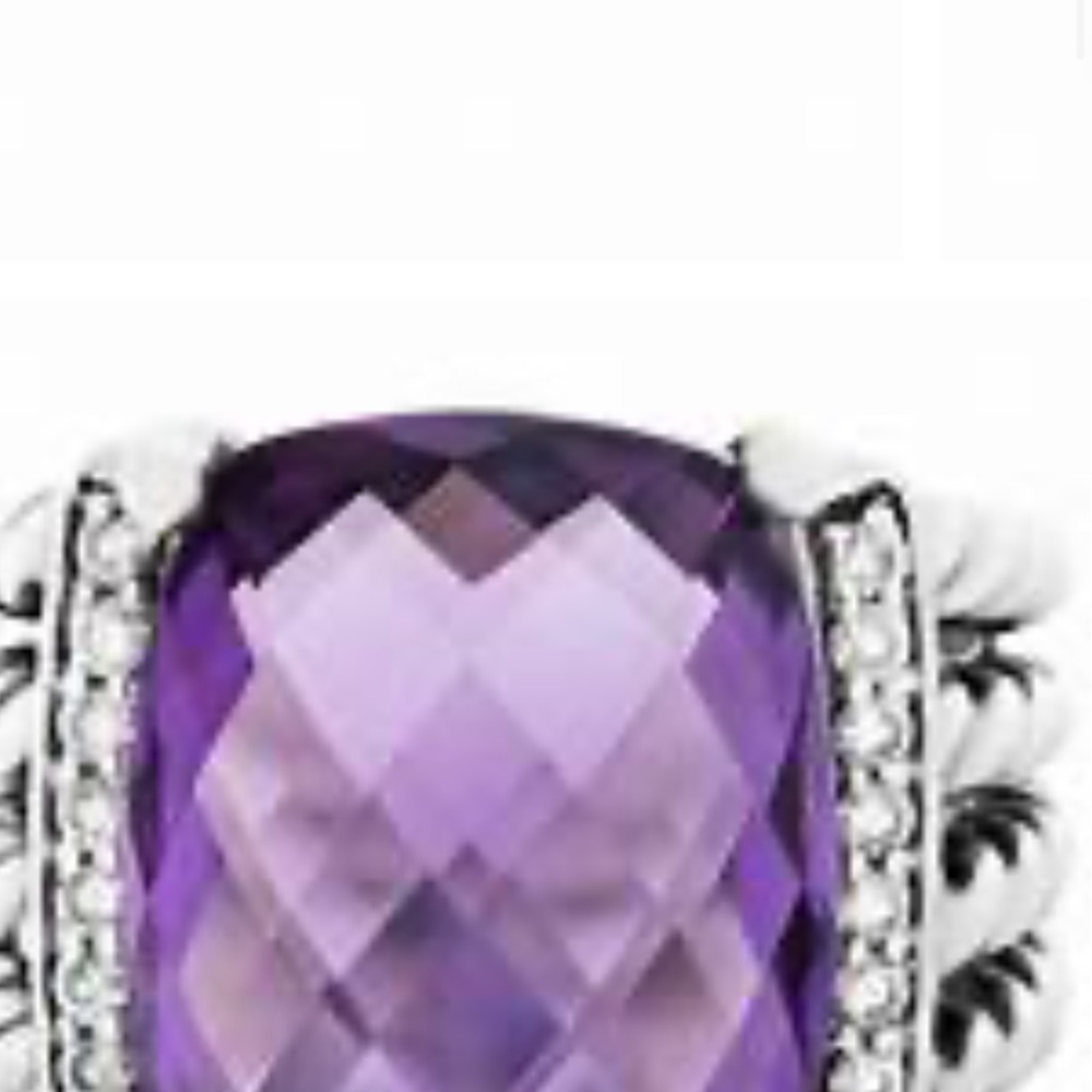 David Yurman amethyst diamond ring